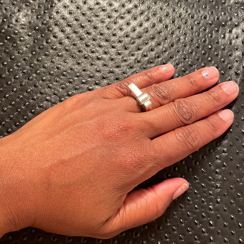Sterling silver ring with Aquamarine